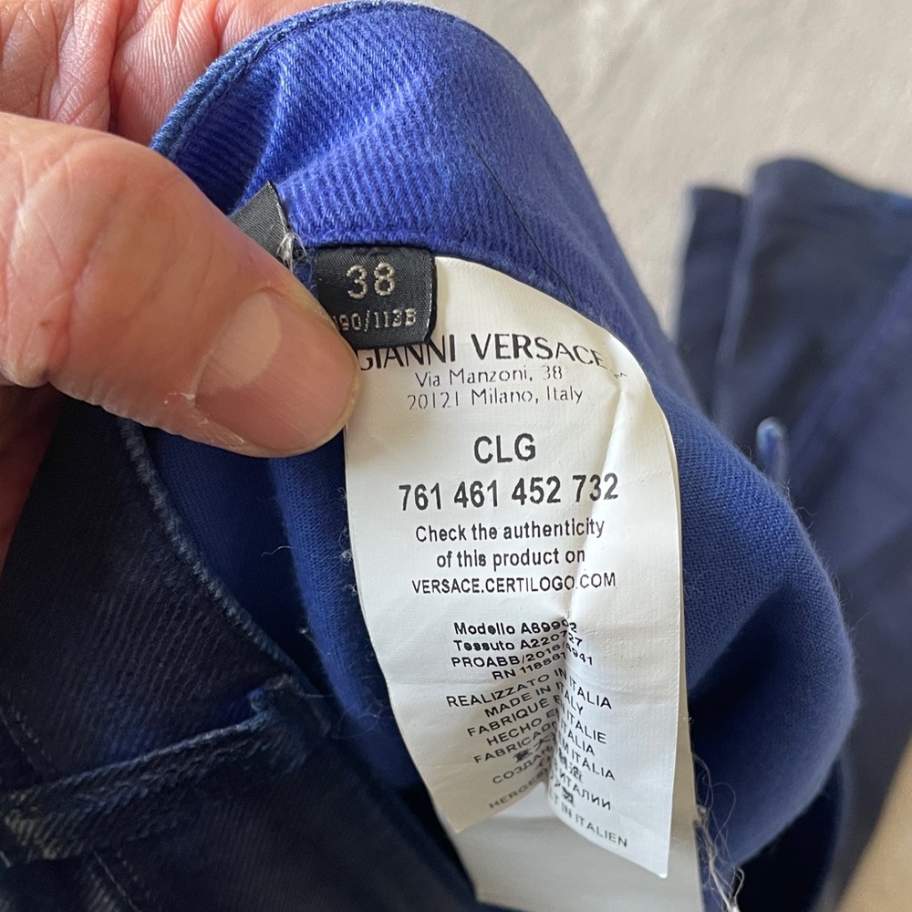 Versace Men's Dark Blue Slim Jeans - Picture 2 of 7